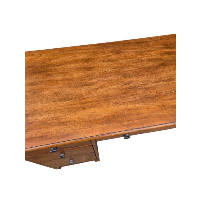 Traditional 1990s Ethan Allen Tango Hawke Desk Double Pedestal Home Office Collection Credenza For Sale - Image 3 of 10