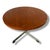 Mid-Century Round Coffee Table with Teak Top and Chrome Cross Base For Sale - Image 6 of 11