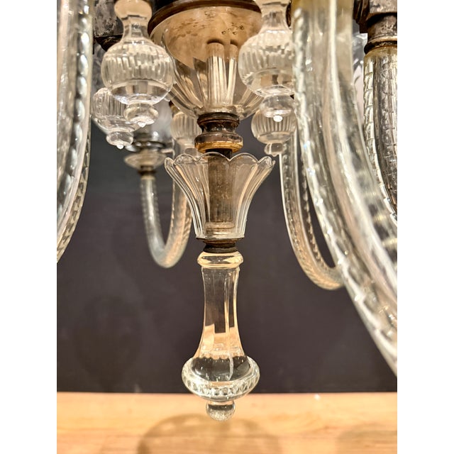 Early 20th Century Exquisite F. & C. Osler Style 12-Light Cut-Glass Chandelier For Sale - Image 9 of 12