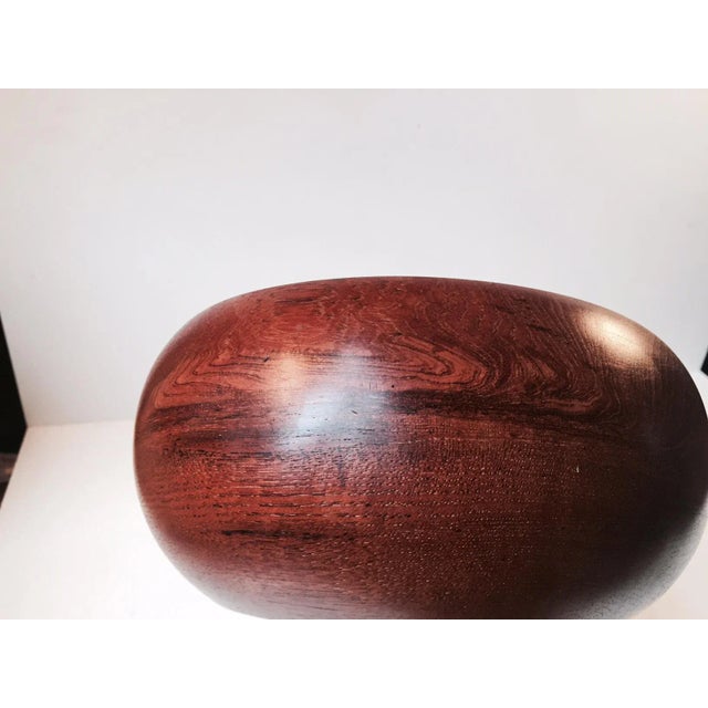Brown Mid-Century Large Danish Teak Bowl from Kay Bojesen, 1950s For Sale - Image 8 of 13