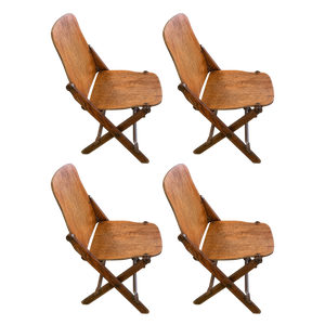 Vintage US Army Folding Chairs, 1960s, Set of 4