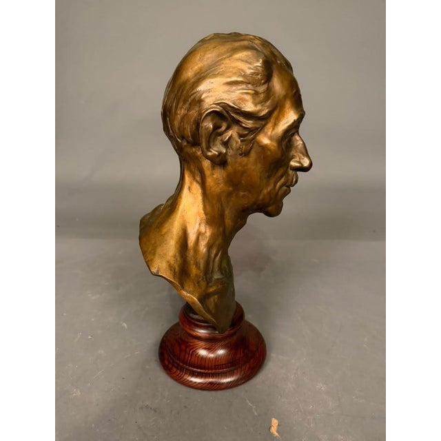 Bronze 19th-Century Bronze Bust Signed A. Q. Harise, Circa 1840 For Sale - Image 8 of 15