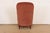 John Widdicomb Modern Art Deco Cherry Wood High Back Upholstered Tub Chair or Slipper Chair For Sale - Image 15 of 16