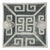 Greek Key Square Bowl in Graphite For Sale