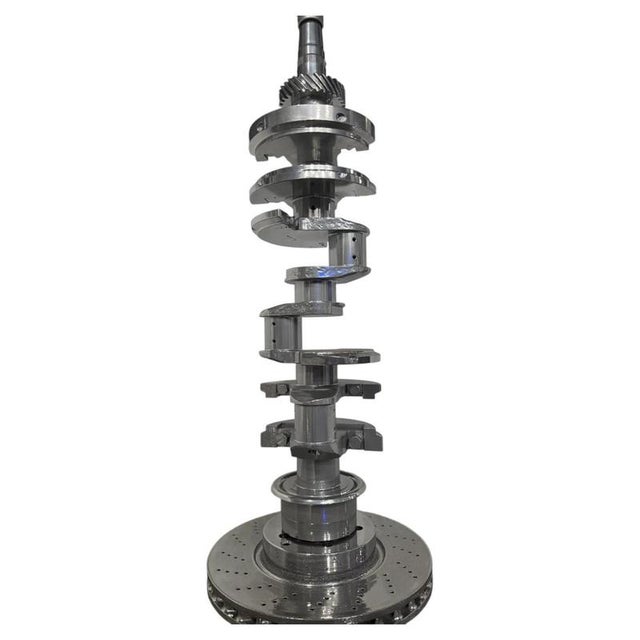 Metal Industrial Rolls-Royce V8 Crankshaft Table For Sale - Image 7 of 11