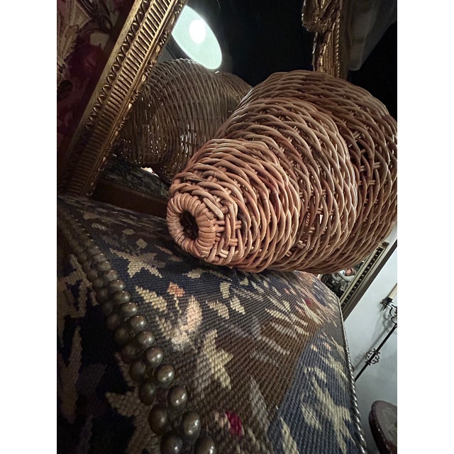 Brown Monumental Woven Rattan Shell Form Sculpture For Sale - Image 8 of 11