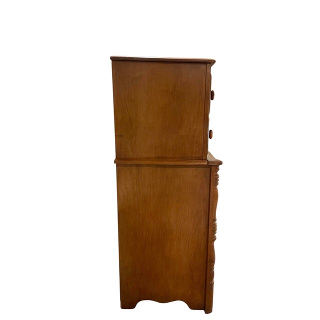 1950s Virginia Maple Tall Wood Dresser For Sale - Image 9 of 9