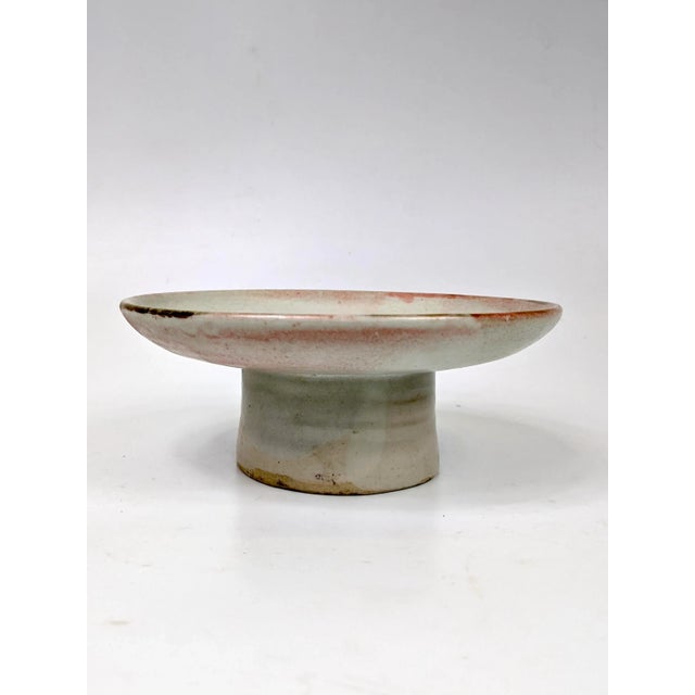 Set of Two Japanese Porcelain Stem Dish With Signature at the Bottom For Sale - Image 4 of 8