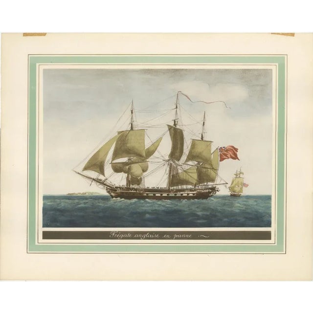 An English Frigate Awaiting Wind, 1920, Paper For Sale - Image 6 of 7