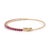 Metal Classic 2.43ct Natural Round Cut Ruby Art Deco Bangle by VRJewels in 14k Yellow Gold For Sale - Image 7 of 17