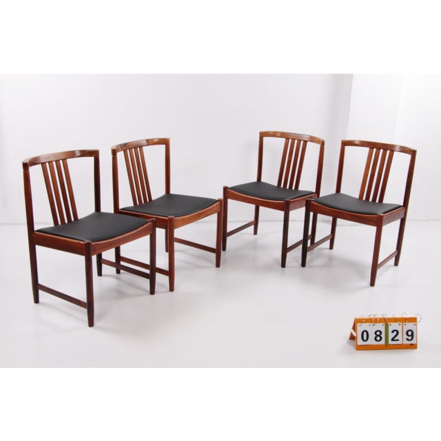 Dinner Chairs by Illum Wrapsø, Denmark, 1960s, Set of 4 For Sale - Image 6 of 14