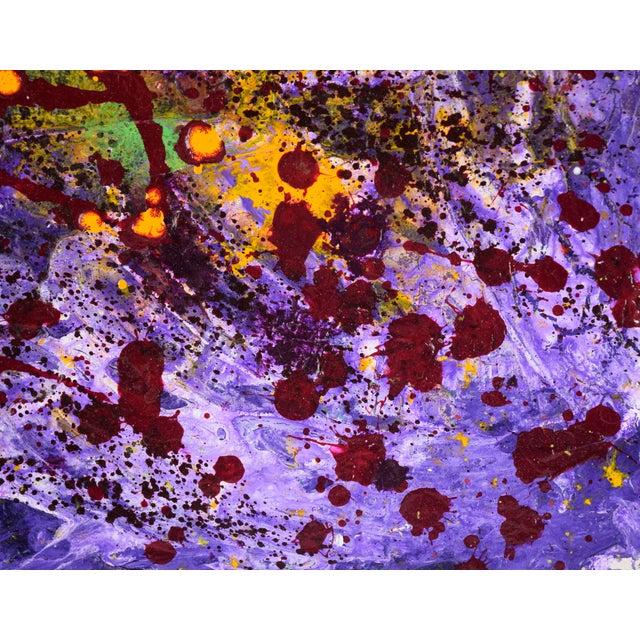 Textile Star Formation - Abstract Expressionist Composition in Acrylic on Canvas by Charles David Francis For Sale - Image 7 of 7