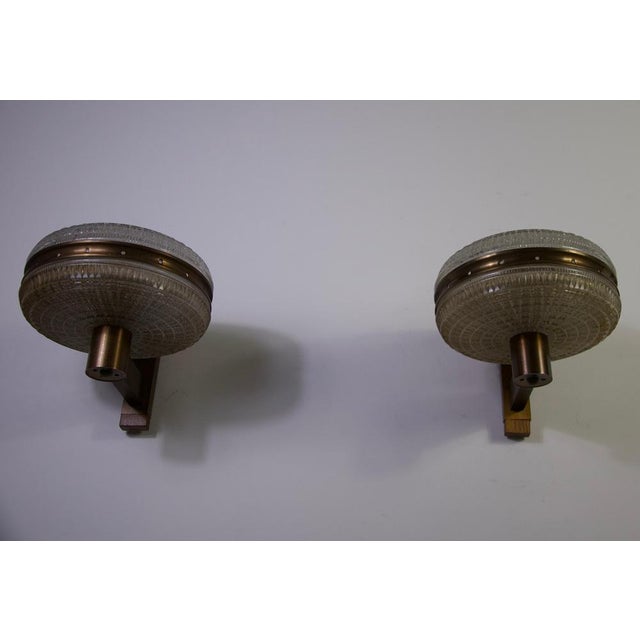 Copper and Glass Wall Lamps, Italy, 1960s, Set of 2 For Sale - Image 12 of 16