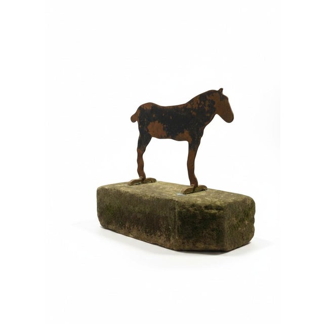 Victorian Cast Iron Horse Boot Scraper on Original Yorkshire Stone Base, 1890 For Sale - Image 12 of 12