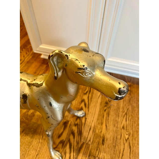 Vintage Pair Hollywood Regency MCM Whippet Greyhound Statues 21” T X 24”w Ea For Sale - Image 4 of 11