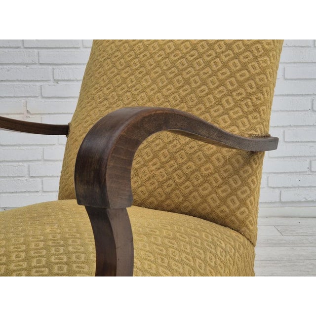 Danish Armchair in Cotton & Wool Fabric, 1950s For Sale - Image 17 of 18
