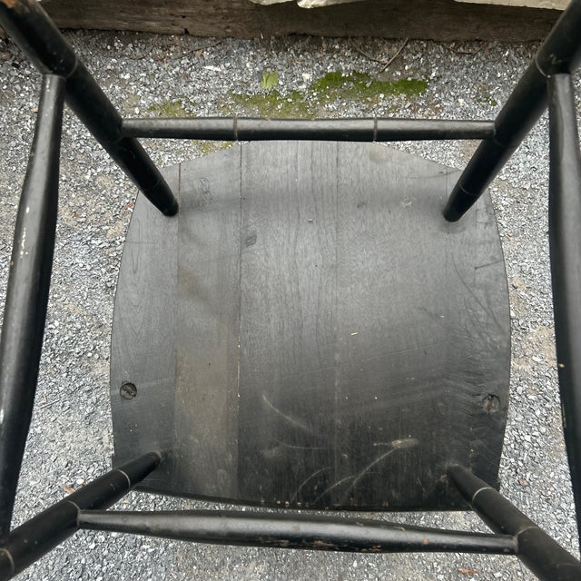 Vintage Nichols & Stone Ebonized Maple Harvard University Windsor Captain's Chair For Sale - Image 10 of 11
