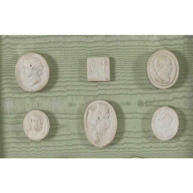 Antique Framed Plaster Grand Tour Intaglios, 19th Century, Set of 2 For Sale - Image 5 of 13