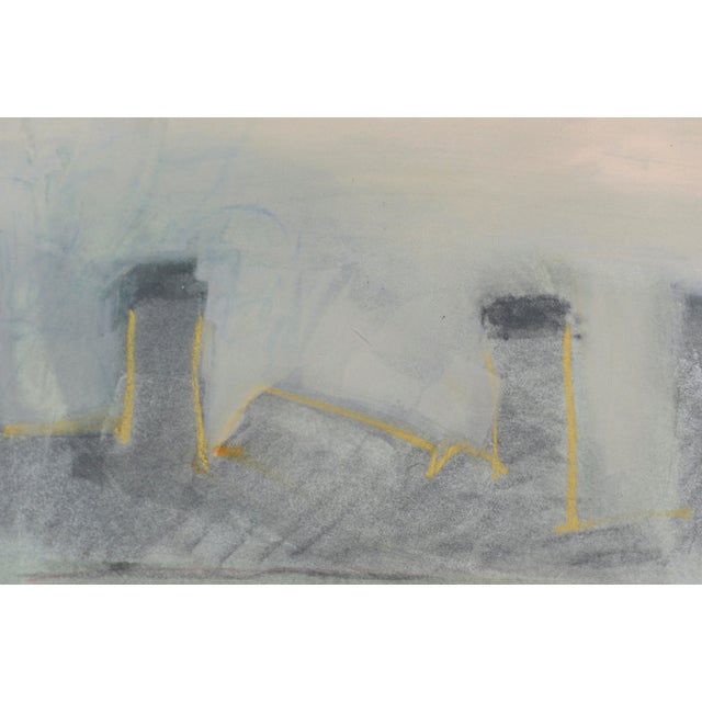 Chris Cacciotti "Chimneys at Dusk" Abstract Landscape 1991 For Sale - Image 4 of 6