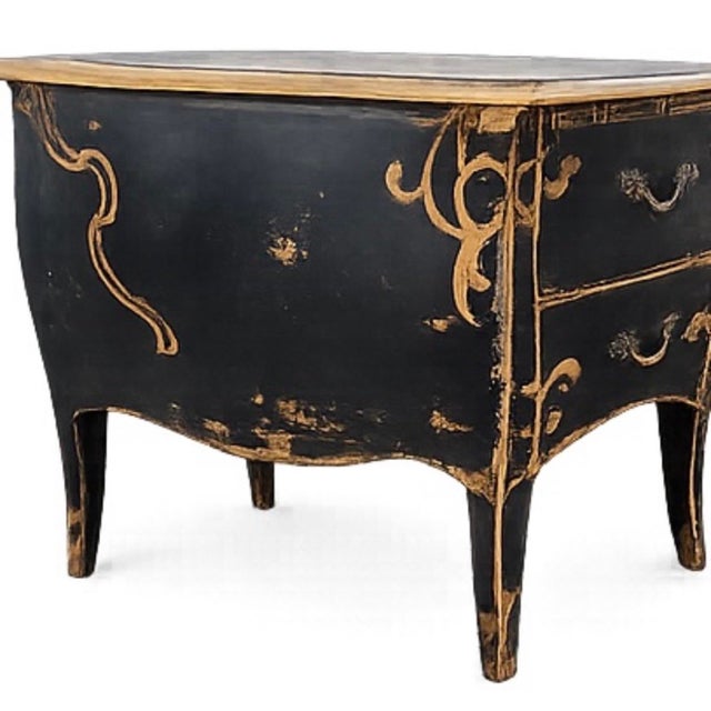 Wood Lillian August Napolean Distressed Chest of Drawers 1990's For Sale - Image 7 of 11
