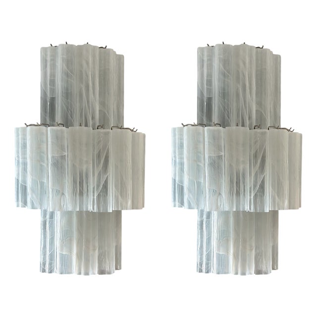 Large Murano Glass Wall Lamps, Set of 2 For Sale