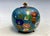 Antique Japanese Cloisonné Footed Ginger Jar With Floral & Butterfly Motif For Sale - Image 4 of 7