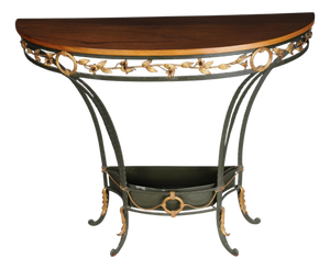 Gilded Wrought Iron Country House Wall Console, France