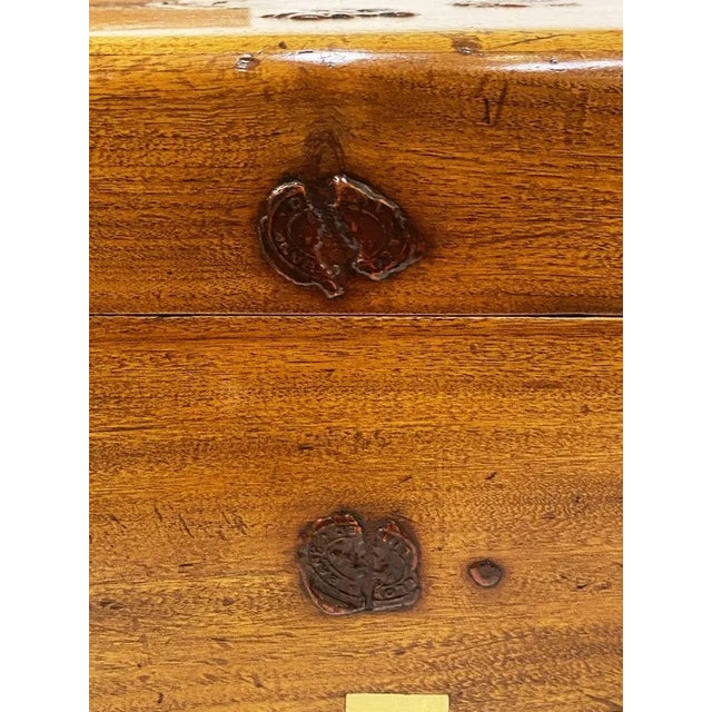 19th Century British Military Officer's Campaign Trunk of Brass-Bound Camphor For Sale - Image 9 of 12