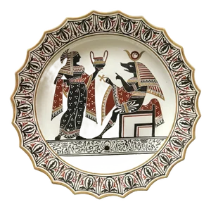 Giustiniani Egyptomania Pottery Plate with Anubis