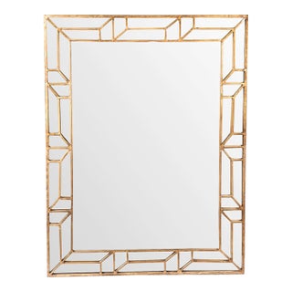 Regency Gold Leaf Deco Mirror For Sale