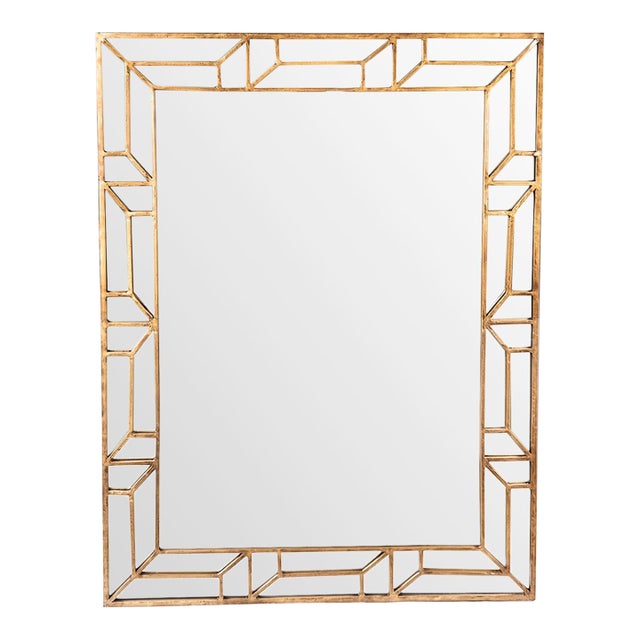Regency Gold Leaf Deco Mirror For Sale