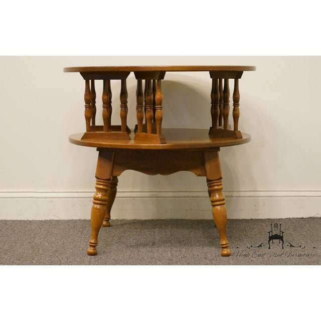 Ethan Allen Baumritter Heirloom Nutmeg 28" Round Rotating Drum / End