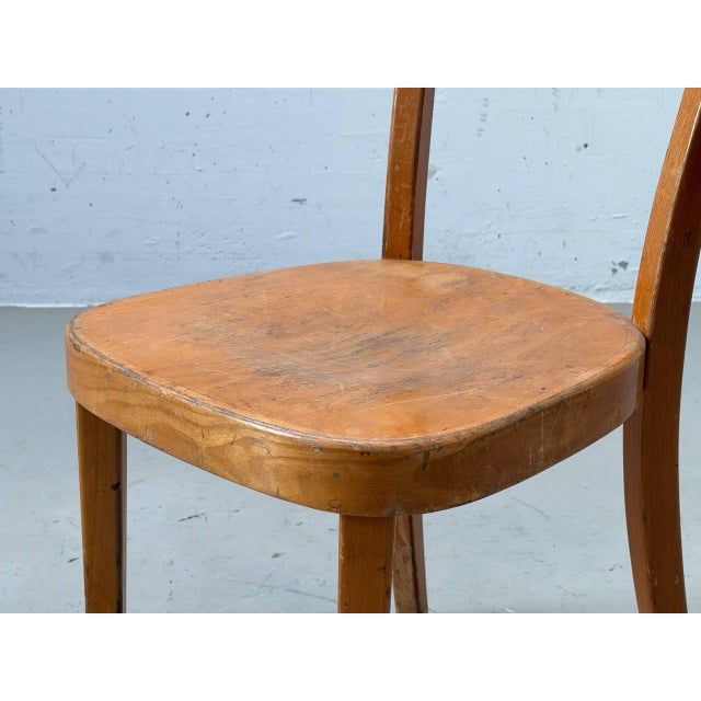 Wood Mid-Century Swiss Wooden Chair by A. Brandenberg, Uster For Sale - Image 7 of 15