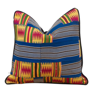Fosu Vintage African Kente Pillow Cover