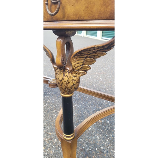 French Empire 1950s Writing Desk With Winged Swan Legs For Sale - Image 11 of 12