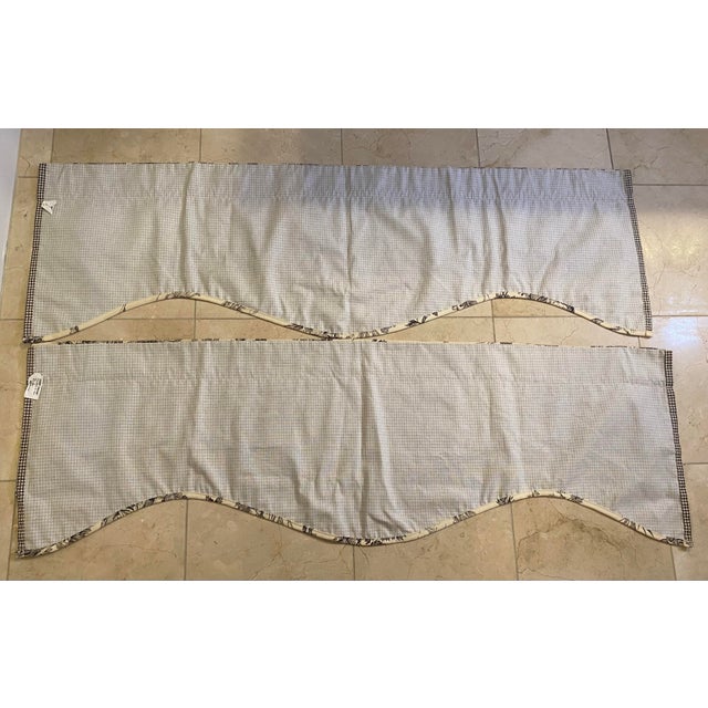 Textile Vintage Waverly Black & White Toile Curtain Valances- a Pair For Sale - Image 7 of 8