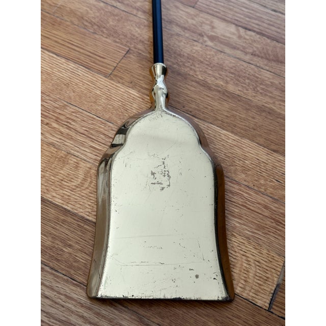 Brass Mid-Century Modern Brass & Iron Fireplace Tool Set — Attributed to George Nelson, Set of Four For Sale - Image 8 of 8