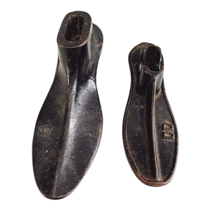 Vintage Cast Iron Small and Large Cobbler Molds - a Pair