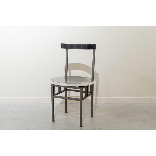 Postmodern Chair in Metal and Wood, Italy, 1980s For Sale - Image 11 of 11