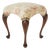 Queen Anne-Style Upholstered Footstool For Sale