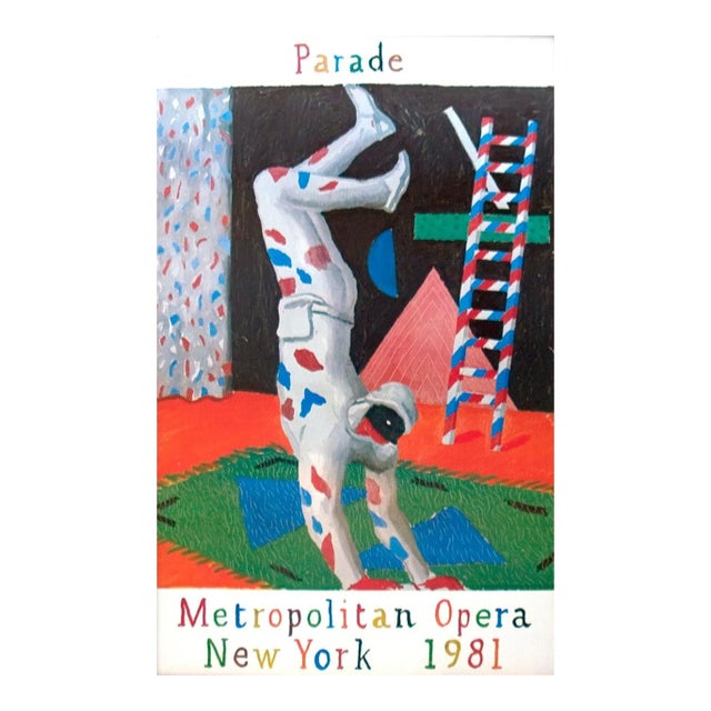 1981 David Hockney 'Harlequin from Parade' Pop Art Multicolor USA Offset Lithograph For Sale