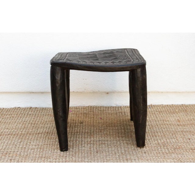 Wood Rare Oversize Carved Nupe Table For Sale - Image 7 of 12