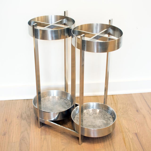Mid-Century Industrial Aluminum Umbrella Stand Holder For Sale - Image 4 of 8