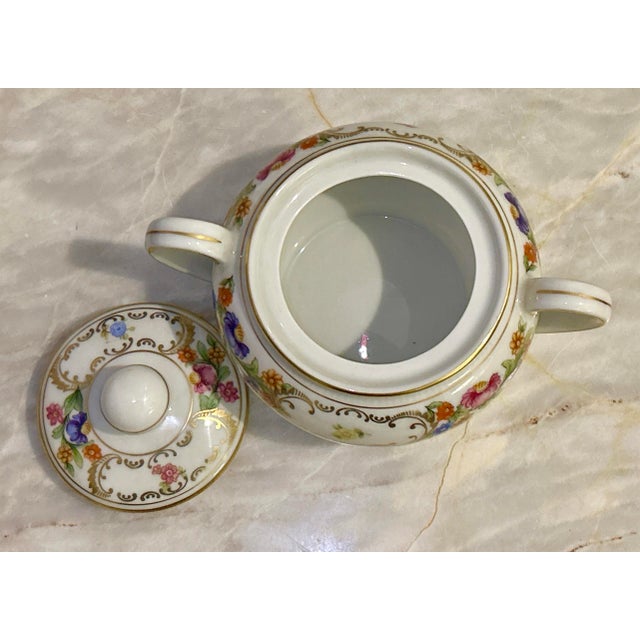 Traditional Dresden Schumann Bavaria Covered Sugar Bowl For Sale - Image 3 of 6