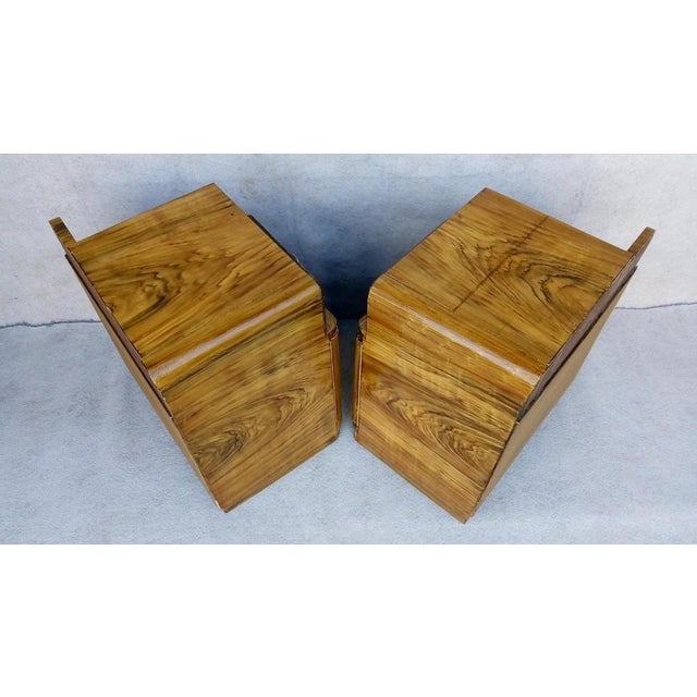 Art Deco Bedside Tables by Jindrich Halabala for Up Závody, 1940s, Set of 2 For Sale - Image 16 of 18