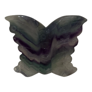 Rainbow Fluorite Butterfly Hand-Carved Made in Brazil