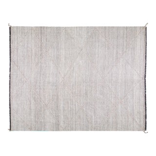 1990s Moroccan Hand Knotted Azilal Rug With Soft Texture,10'X13'2" For Sale