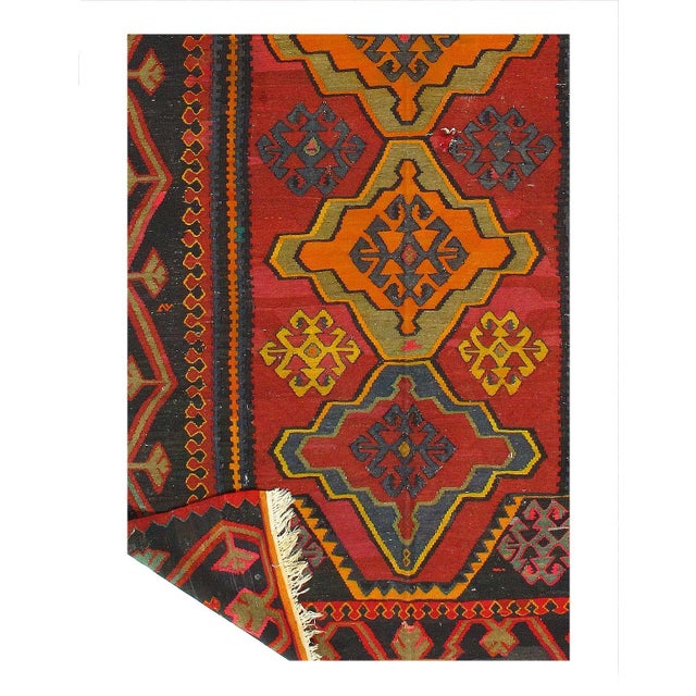 Traditional Pasargad DC Rust Russian Antique Kilim For Sale - Image 3 of 3