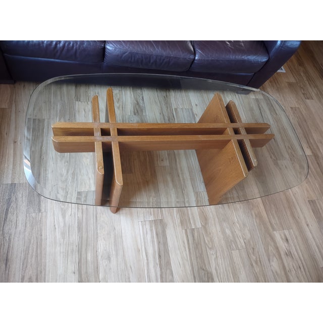 Gustav Gaarde Trekanten Oblong Teak and Glass Table For Sale - Image 4 of 7