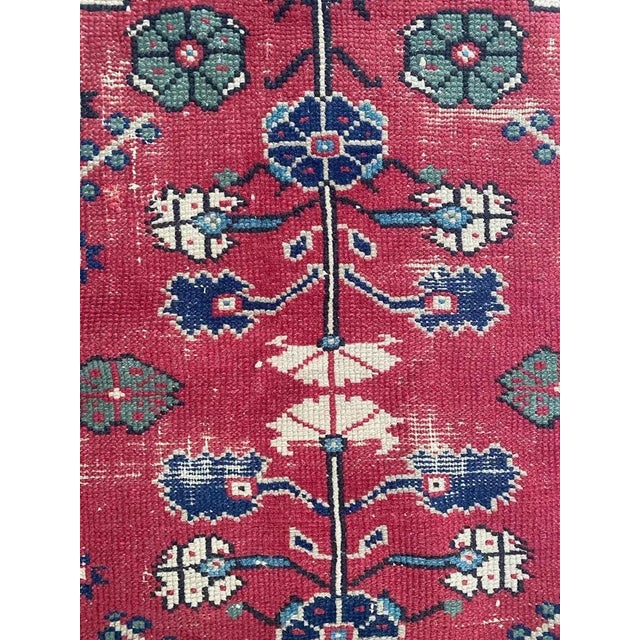 Blue Vintage Wool Turkish Rug, 1940s For Sale - Image 8 of 16